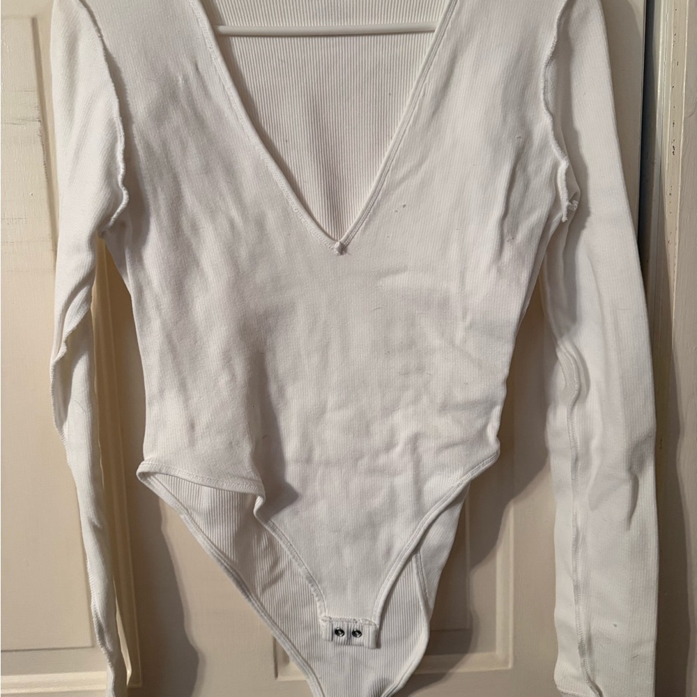 PINK Victoria's Secret White Bodysuit